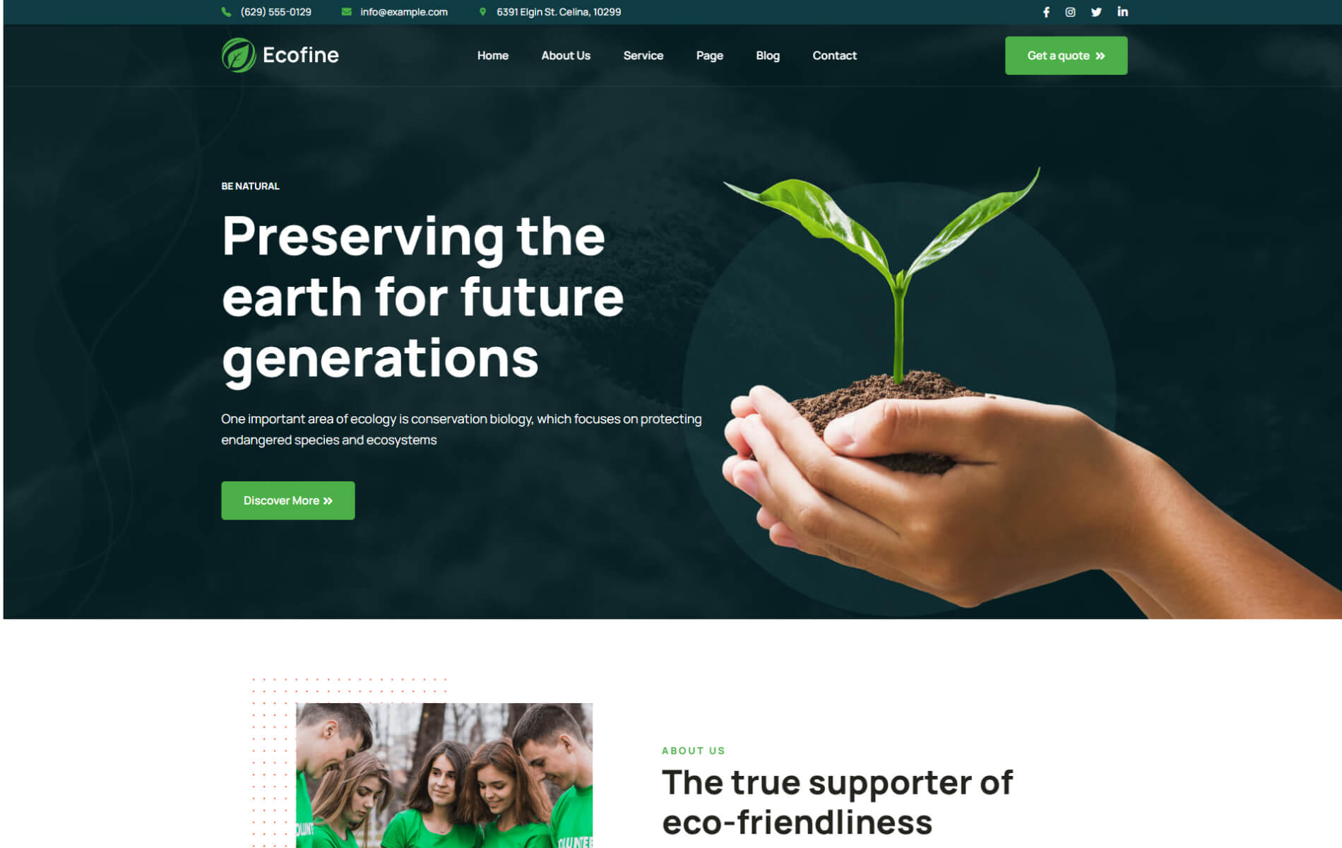 Ecofine - Ecology & Environment WordPress Theme